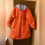 Free People  Kit Oversized Orange Puffer Jacket Photo 2