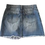 Hayden  Los‎ Angeles Frayed Hem Denim Mini Skirt Light Wash Women's Small Photo 1