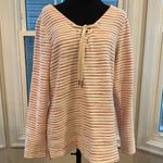 Tommy Bahama Lace-Up Striped Tunic Top size L Photo 4