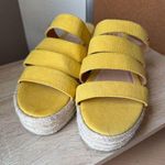 Toes Yellow Espadrille Platform Sandals - Size 10 Photo 0