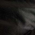 EXPRESS Black Faux Leather Fur Collar Belted Hem Puffer Moto Jacket Photo 8