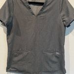 FIGS Scrub Top Womens Aqua Blue Catarina Small One Pocket Short Sleeve Stretch Photo 1