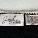 Jaclyn Smith  Petite Women's Vintage Sweater Size Small Black Gold Silver Leaf Photo 6