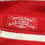 Ralph Lauren LRL size large red and white striped henley t-shirt buttons front casual womens Photo 6