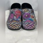 Sanita Shoes Womens Danish Clogs Rainbow Raffia Nurse Slip On Sz 38 7.5 Or 8 EUC Purple Photo 7
