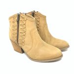 Musse & Cloud  Athya Tan Leather Western Bootie Ankle Boot US Womens Size 5 EU 36 Photo 0