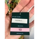 Gabby Skye  Yellow Floral V Neck A Line Tank Dress Size 10 NWT Photo 4