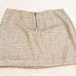 Alice + Olivia 🆕 champagne gold sparkle fringe mini skirt mid rise Photo 2