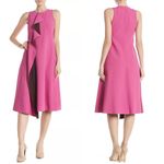 Hugo Boss NEW $1,495 Dianea Runway Dress Sleeveless Pink Back Zip Size 12 Photo 2