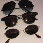 Stylish Black Brown and Gold Tone Sunglasses Set Photo 1