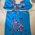 Mexican Colorful Embroidered Blue Dress Size undefined Photo 0