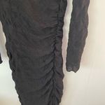 Pinkblush  black Textured Ruched Maternity Midi Dress size small Photo 4