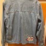 Christopher & Banks  Denim Shirt Jacket Christmas Snowmen Medium Photo 1