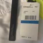 O'Neill O’Neill White Swim Shorts with Green and Yellow Accents Size 9 Photo 2