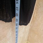 Rachel Zoe  Linen Blend Long Hooded Sleeveless Cardigan Black Semi Sheer XLarge Photo 8