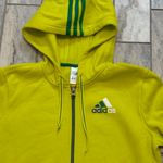 Adidas NEW women's size small neon green sweatshirt jacket w/Thumb Slots Photo 2