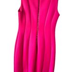Calvin Klein Pink A Line Sleeveless Midi Dress Size 10 Form Fitting Photo 1