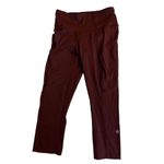 Lululemon Fast and Free Crop II 19" *Non-Reflective Cassis Burgundy Size 4 Photo 3