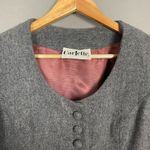 Vintage 1960s Cropped Blazer Jacket 3/4 Length Sleeves Women Carlette Twee Gray Photo 3