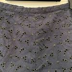 A New Day Navy Floral Lace Cut Out Size Zip Shorts - Size 4 Photo 5