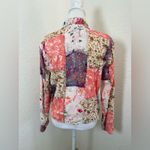 Casual Studio Multi Colored Floral‎ Button Down Jacket Medium Purple Photo 3