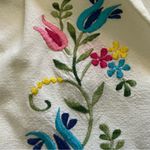 1960s Bordados women’s Mexican embroidered peasant blouse beige sz 38/M Size M Photo 7