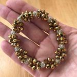 Metallic Gold Color Crystals Stretch Bracelet New Photo 0