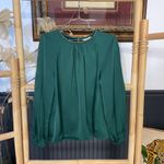 Tuckernuck  Rainforest Green Adah Satin Blouse & Erin Pants - Sz L ❤️🎀 Photo 6