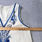 Dee Elle Dee Elly Embroidered Tank Top Sleeveless Bohemian Casual White Blue Size L Photo 7