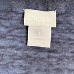 Chico's Women's Size M Linen Blend Long Sleeve Tunic Top V-Neck Blue Beach Photo 5