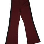 Ganni NWT Bootcut Lace Panel Trousers - Burgundy - XS* Photo 0