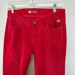 Apple Bottoms Vtg Y2K Apple Bottom Jeans Low Rise Red Corduroy Skinny Hot Pants Size 7/8 Photo 1