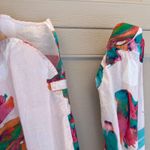 Vilagallo Art Paint Print Long Sleeve Button Down Blouse Pink Size 40/Large Photo 2