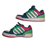 Adidas Forum Low Sneakers Women Size 7 Teal Pink Green White Athletic Shoes Photo 3
