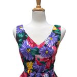 All that jazz VTG Floral Mini Dress Sz SM Multicolored Bold Belted Fit and Flare Photo 1