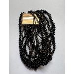 90's Vintage Womens Chunky Dark Beaded Gold Clasp Cuff Bracelet Y2K Edgy Preppy Photo 1