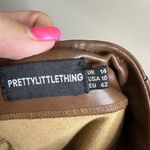 Pretty Little Thing faux leather pants brown size 10 Photo 5