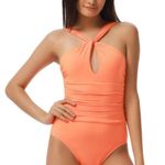 Lucky Brand Swimsuit, Tangerine One Piece Swimwear Photo 0