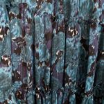 Maison Tara Women's Blue Floral Print Ruffle Tiered Mock Neck Mini Dress Size 16 Photo 9