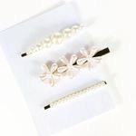 Barrette Hair Pin Clip Pearl Flower Wedding Photo 0