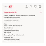 H&M ★ NWOT Divided Knit Skirt - Pink ★ Photo 13