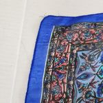 India Arts Silk Scarf Shawl Wrap Boho Blue Multicolor Paisley Print Photo 7