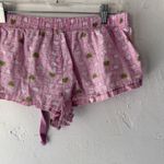 Victoria's Secret  Pink Shorts Y2k Small Pink Green Heart‎ Print Sleep Lounge Photo 5