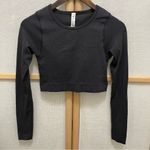 Lululemon Ebb to Street Long Sleeve Cropped Shirt Black Size 4 Photo 4