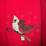 Vintage 90's Classic Bird Embroidered Logo Sweater Red Size XL Photo 5