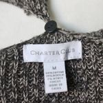 Charter Club  Grey Metallic Cowl Neck Long-Sleeve Winter Fall Sweater Medium Photo 6