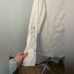 Sigrid Olsen ‎ 100% Linen Pearl Like Button Front White Tunic Women’s Size M Photo 4