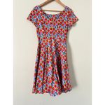 Eva Rose Cap Sleeve Dress Strawberry Blueberry Print Retro Full Skirt Pockets M Pink Size M Photo 5