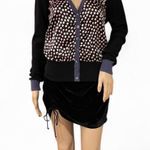 Emporio Armani VTG Silk Cashmere Cardigan Made in Italy Polka Dot Black Sz 6/42 Photo 1