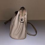 Liz Claiborne Vintage Iconic Signature Geometric Logo Purse 2 tone beige. Photo 2